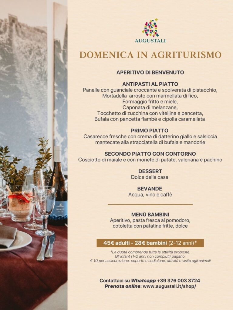 menù pranzo 1 novembre augustali